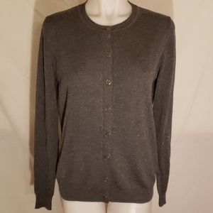 NWOT - NICOLE MILLER Metallic Light Knit Cardigan